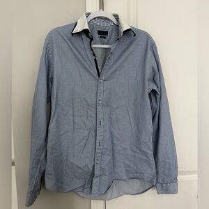 Zara Light Blue Casual Button-Down Shirt
